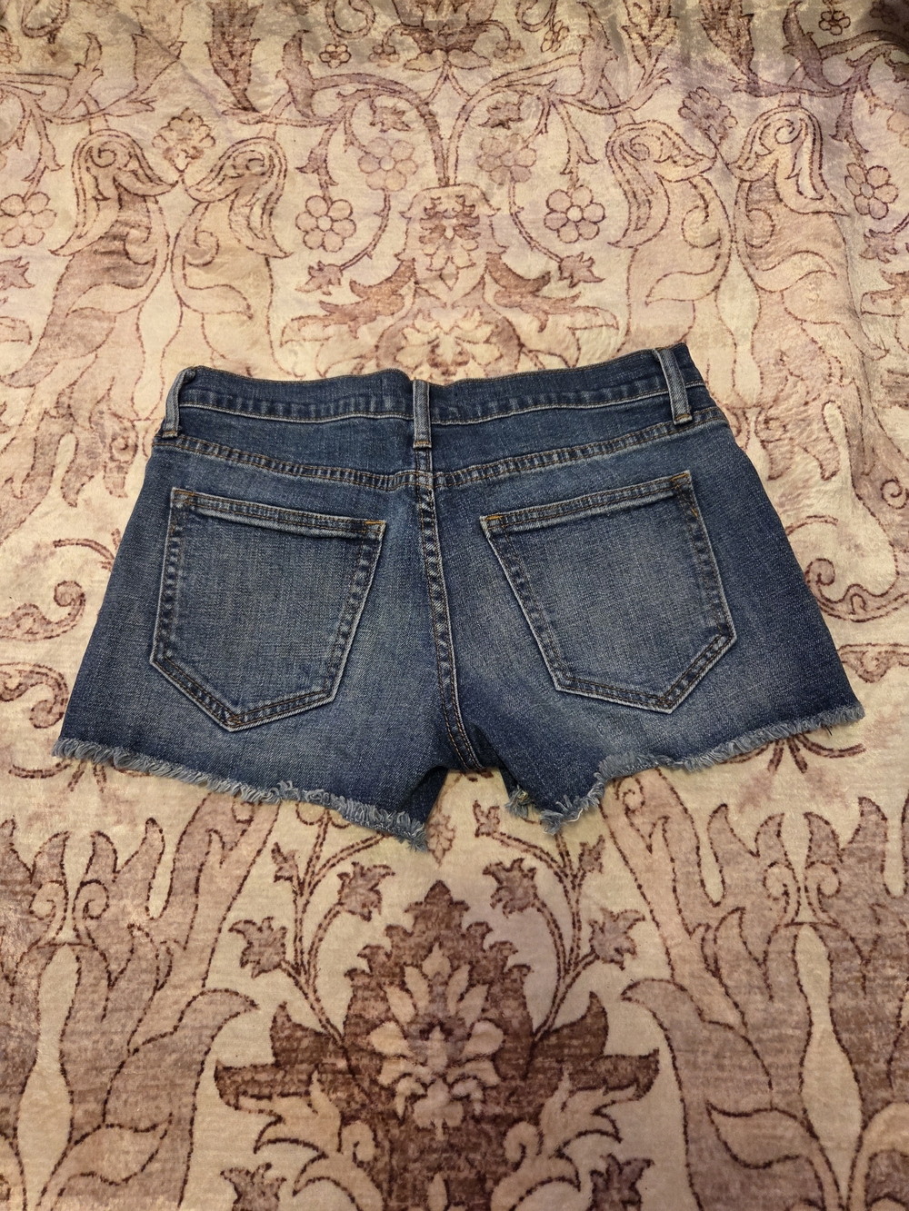 GAP Dark Blue Denim Frayed Hem Shorts